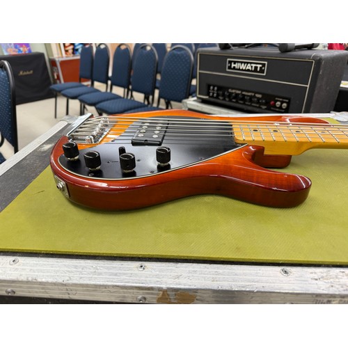 353 - Mark Griffiths - 1989 Ernie Ball Music Man Stingray 5 bass guitar, made in USA; Body: sunburst finis... 