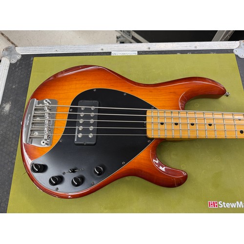 353 - Mark Griffiths - 1989 Ernie Ball Music Man Stingray 5 bass guitar, made in USA; Body: sunburst finis... 