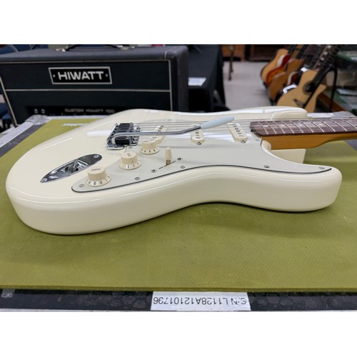 356 - Mark Griffiths - 2002 Fender Stratocaster electric guitar, made in Mexico; Body: Olympic white finis... 