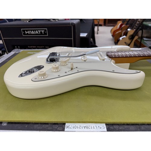 356 - Mark Griffiths - 2002 Fender Stratocaster electric guitar, made in Mexico; Body: Olympic white finis... 