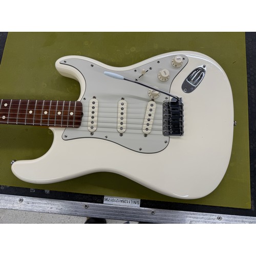 356 - Mark Griffiths - 2002 Fender Stratocaster electric guitar, made in Mexico; Body: Olympic white finis... 