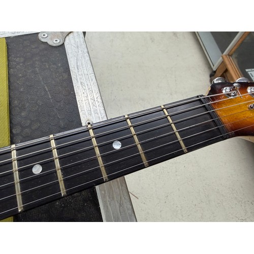 358 - Mark Griffiths - 1980s Jaydee Hooligan Custom electric guitar, made in England; Body: three-tone sun... 