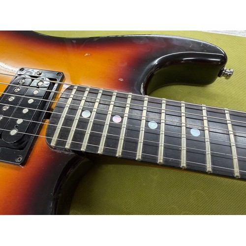 358 - Mark Griffiths - 1980s Jaydee Hooligan Custom electric guitar, made in England; Body: three-tone sun... 