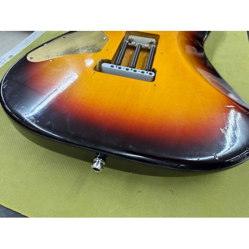358 - Mark Griffiths - 1980s Jaydee Hooligan Custom electric guitar, made in England; Body: three-tone sun... 