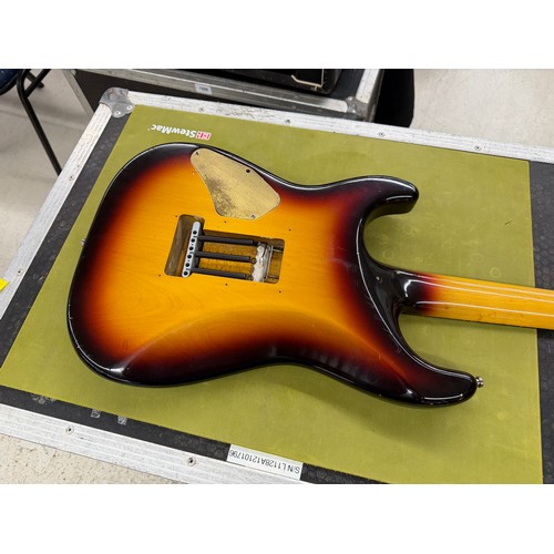358 - Mark Griffiths - 1980s Jaydee Hooligan Custom electric guitar, made in England; Body: three-tone sun... 