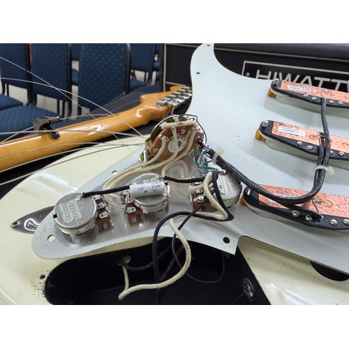 365 - Mark Griffiths - 1983 Squier by Fender JV Stratocaster electric guitar, made in Japan; Body: Olympic... 