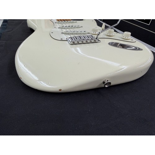 365 - Mark Griffiths - 1983 Squier by Fender JV Stratocaster electric guitar, made in Japan; Body: Olympic... 