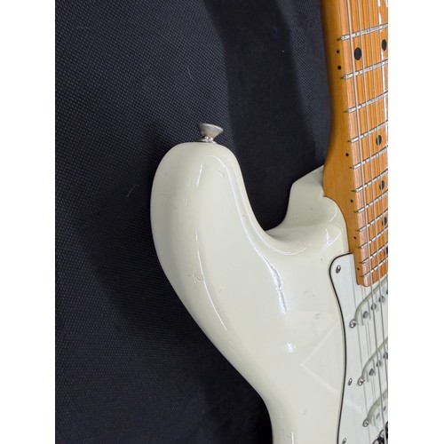 365 - Mark Griffiths - 1983 Squier by Fender JV Stratocaster electric guitar, made in Japan; Body: Olympic... 