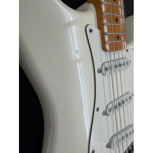 365 - Mark Griffiths - 1983 Squier by Fender JV Stratocaster electric guitar, made in Japan; Body: Olympic... 