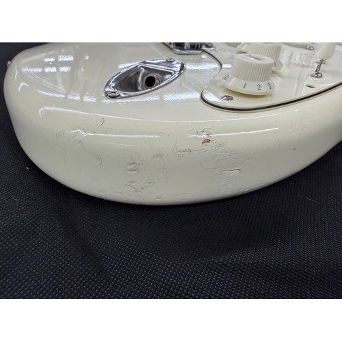 365 - Mark Griffiths - 1983 Squier by Fender JV Stratocaster electric guitar, made in Japan; Body: Olympic... 