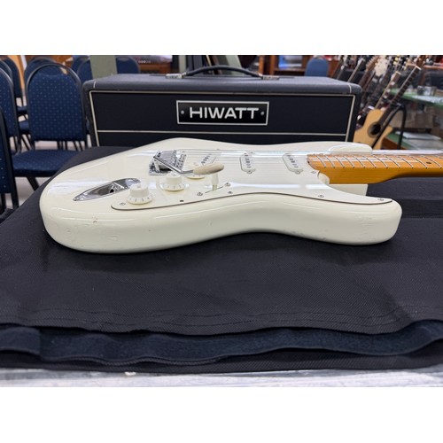 365 - Mark Griffiths - 1983 Squier by Fender JV Stratocaster electric guitar, made in Japan; Body: Olympic... 