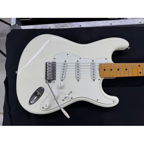 365 - Mark Griffiths - 1983 Squier by Fender JV Stratocaster electric guitar, made in Japan; Body: Olympic... 