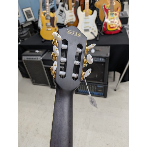 402 - 2024 Ibanez Tim Henson Signature TOD10N-TKF semi-hollow body nylon string electric guitar; Body: tra... 