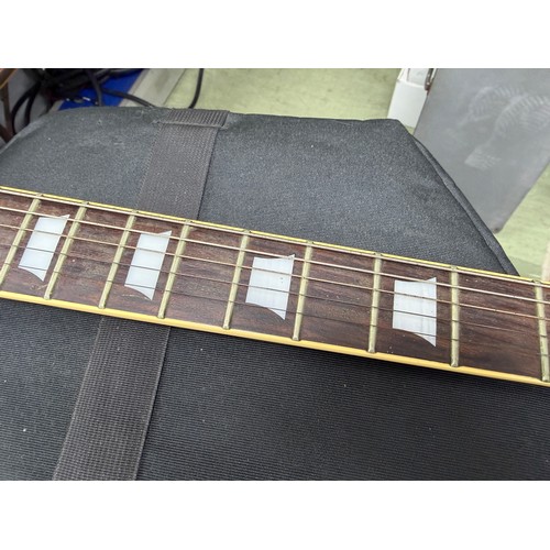 870 - 2001 Epiphone Les Paul Standard electric guitar, made in Korea; Finish: Sunburst, heavily scratched ... 