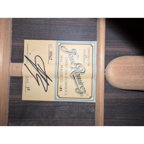 2402 - 1983 Jose Ramirez 1A classical guitar, made in Spain; Back and sides: Indian rosewood; Top: spruce; ... 