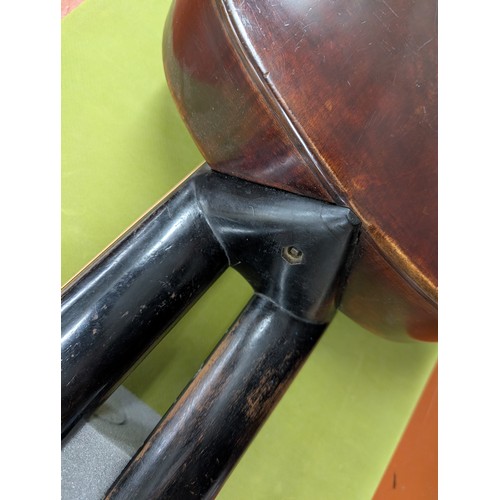 2404 - 19th century Austrian double neck harp guitar by and labelled Ludwig Reisinger, also bearing an Anto... 