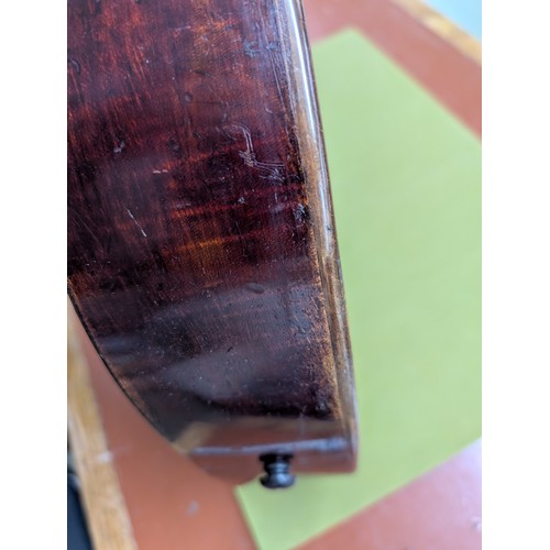 2404 - 19th century Austrian double neck harp guitar by and labelled Ludwig Reisinger, also bearing an Anto... 
