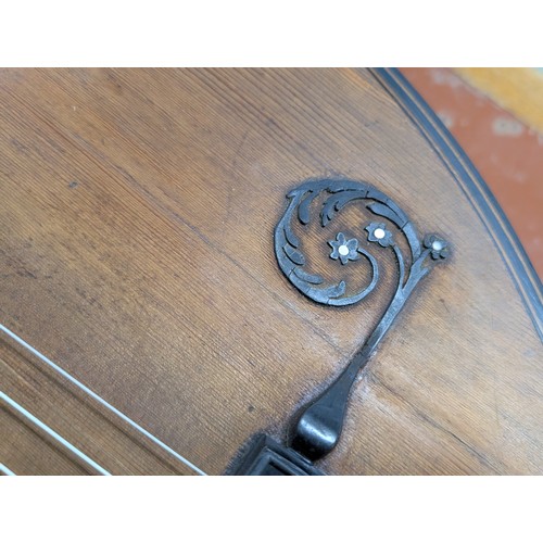 2405 - 19th century French lyre guitar, by and labelled Pons, Luthier A. Grenoble...1810, with symmetrical ... 