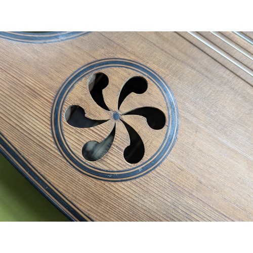 2405 - 19th century French lyre guitar, by and labelled Pons, Luthier A. Grenoble...1810, with symmetrical ... 
