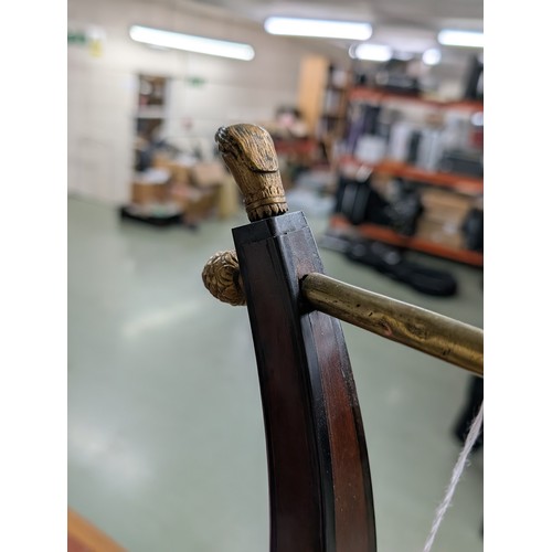 2405 - 19th century French lyre guitar, by and labelled Pons, Luthier A. Grenoble...1810, with symmetrical ... 