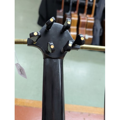 2405 - 19th century French lyre guitar, by and labelled Pons, Luthier A. Grenoble...1810, with symmetrical ... 