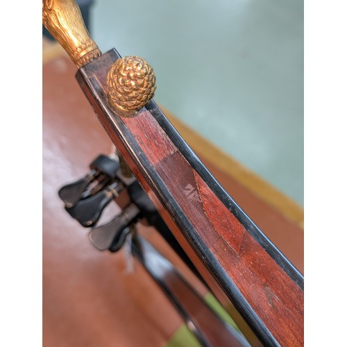 2405 - 19th century French lyre guitar, by and labelled Pons, Luthier A. Grenoble...1810, with symmetrical ... 