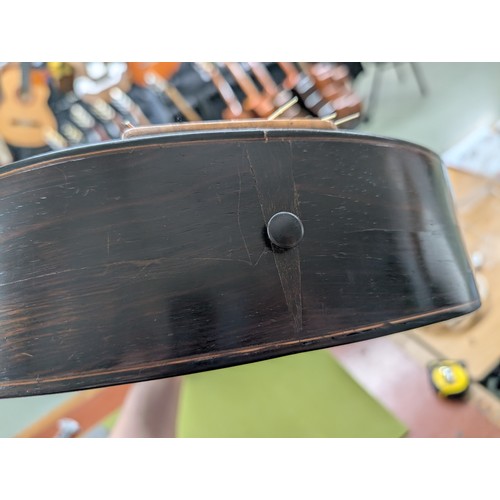 2407 -  19th century guitar branded 'Valance' to the inner back, converted in the 19th century to a heptaco... 
