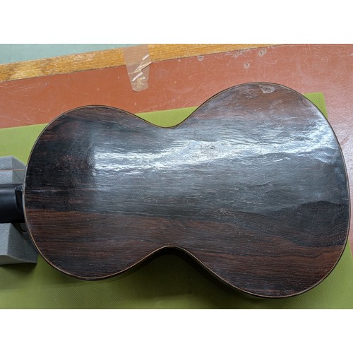 2407 -  19th century guitar branded 'Valance' to the inner back, converted in the 19th century to a heptaco... 