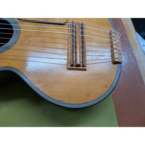2407 -  19th century guitar branded 'Valance' to the inner back, converted in the 19th century to a heptaco... 