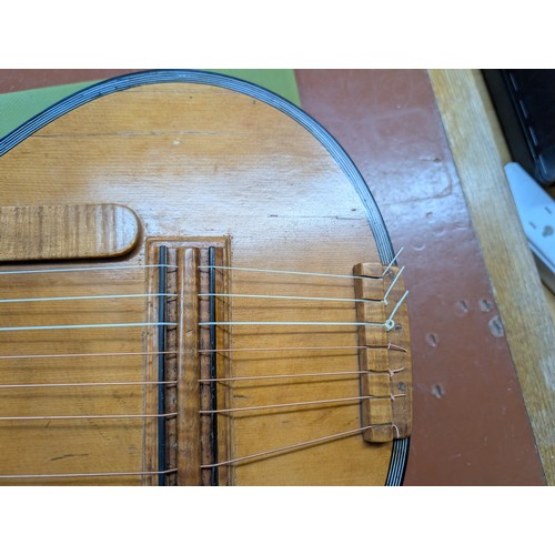2407 -  19th century guitar branded 'Valance' to the inner back, converted in the 19th century to a heptaco... 