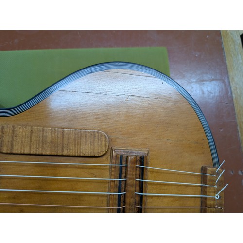 2407 -  19th century guitar branded 'Valance' to the inner back, converted in the 19th century to a heptaco... 