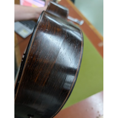 2407 -  19th century guitar branded 'Valance' to the inner back, converted in the 19th century to a heptaco... 