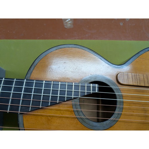 2407 -  19th century guitar branded 'Valance' to the inner back, converted in the 19th century to a heptaco... 