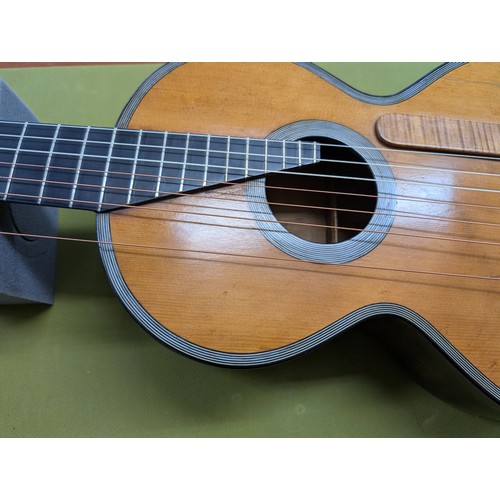 2407 -  19th century guitar branded 'Valance' to the inner back, converted in the 19th century to a heptaco... 