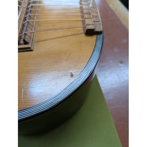 2407 -  19th century guitar branded 'Valance' to the inner back, converted in the 19th century to a heptaco... 