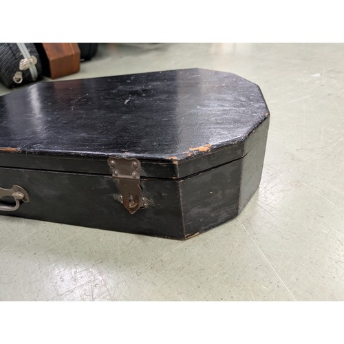 2409 - 19th century French double table guitar by and branded Maccard to the back of the inner table; Back ... 