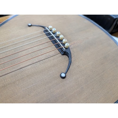 2409 - 19th century French double table guitar by and branded Maccard to the back of the inner table; Back ... 