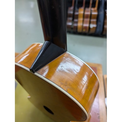 2409 - 19th century French double table guitar by and branded Maccard to the back of the inner table; Back ... 