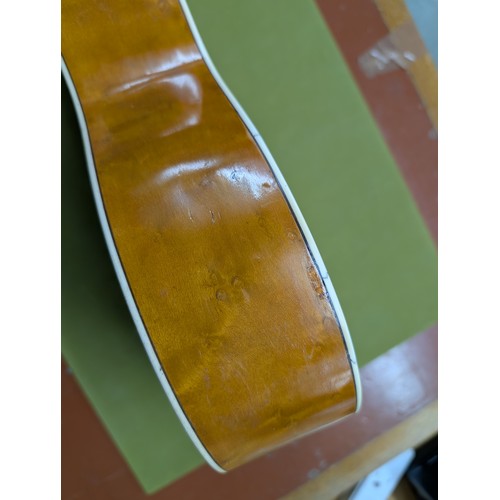 2409 - 19th century French double table guitar by and branded Maccard to the back of the inner table; Back ... 