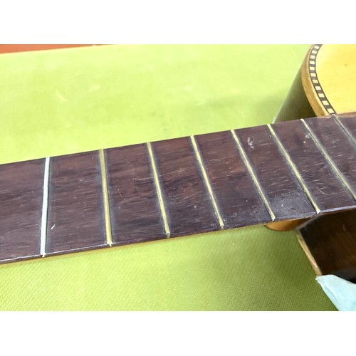 2423 - Antique Valencian guitar in need of restoration, labelled Francisco Pau Y Lisart Valencia... 