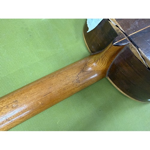 2423 - Antique Valencian guitar in need of restoration, labelled Francisco Pau Y Lisart Valencia... 