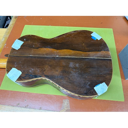 2423 - Antique Valencian guitar in need of restoration, labelled Francisco Pau Y Lisart Valencia... 