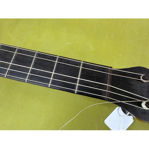 2413 - Early 19th century Mirecourt guitar, labelled N. Rigondeau, 1822; Back and sides: maple, refinished;... 
