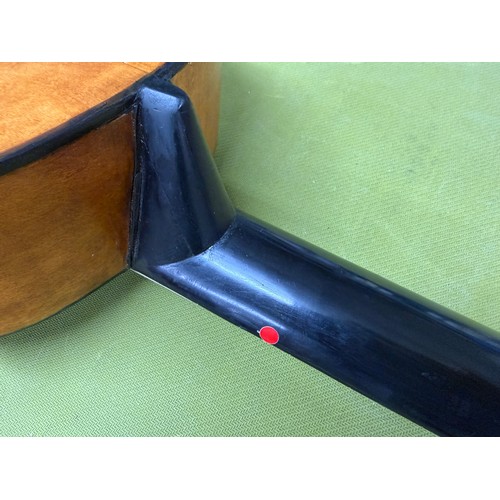 2413 - Early 19th century Mirecourt guitar, labelled N. Rigondeau, 1822; Back and sides: maple, refinished;... 