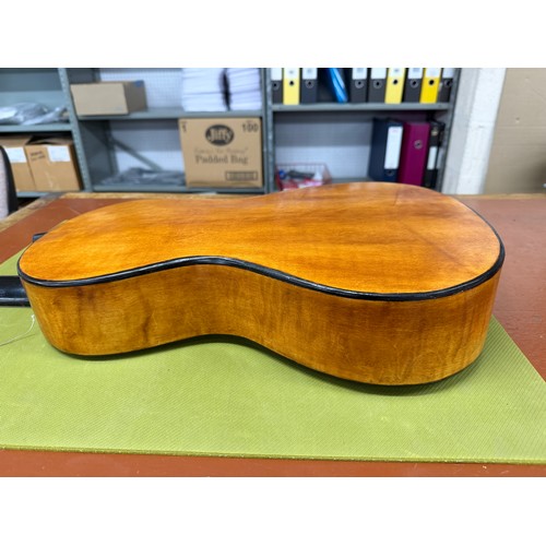 2413 - Early 19th century Mirecourt guitar, labelled N. Rigondeau, 1822; Back and sides: maple, refinished;... 