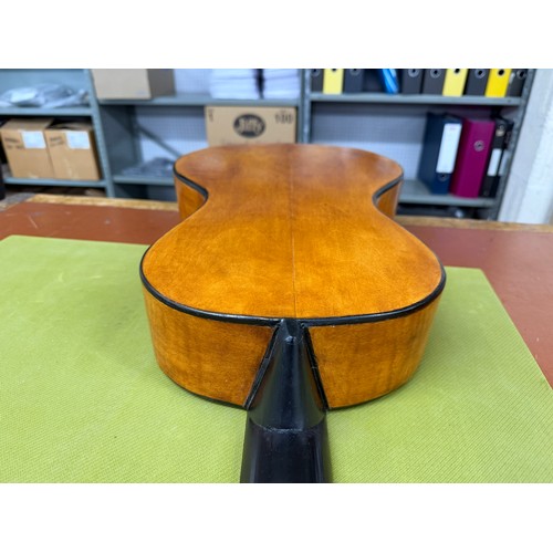 2413 - Early 19th century Mirecourt guitar, labelled N. Rigondeau, 1822; Back and sides: maple, refinished;... 
