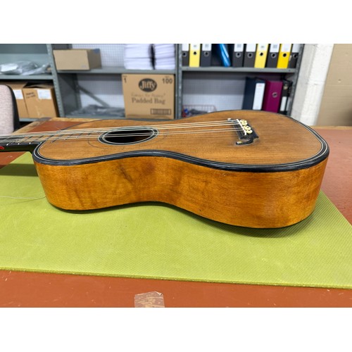 2413 - Early 19th century Mirecourt guitar, labelled N. Rigondeau, 1822; Back and sides: maple, refinished;... 