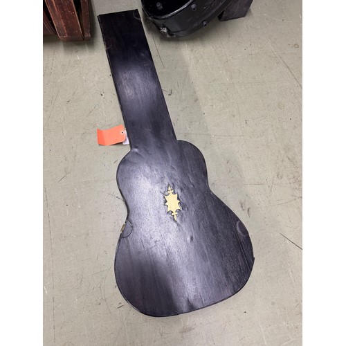 2413 - Early 19th century Mirecourt guitar, labelled N. Rigondeau, 1822; Back and sides: maple, refinished;... 