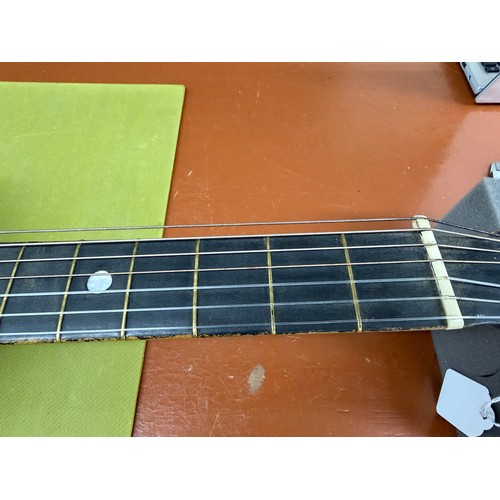 2410 - Interesting 19th century German seven string Wappen style guitar; Back and sides: dark stained maple... 