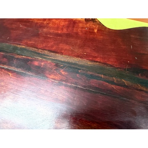 2410 - Interesting 19th century German seven string Wappen style guitar; Back and sides: dark stained maple... 